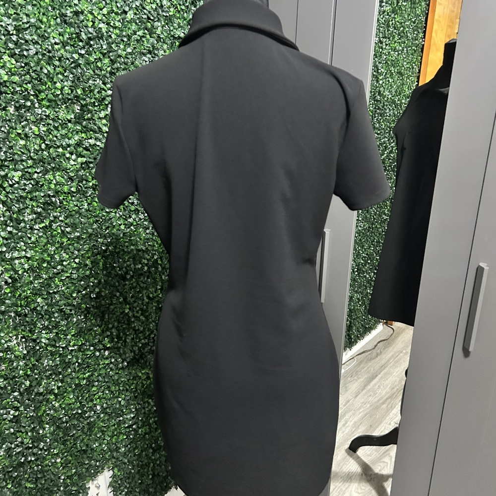 Collared Ribbed Polo Dress - Picture 3 of 4